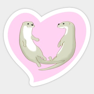 Love of Eurasian Otter Sticker